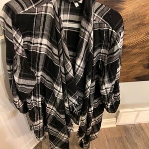 Maurices Black and White Checkered Shirt